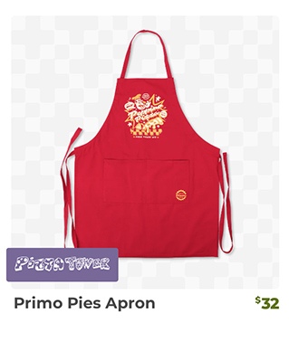 Primo Pies Apron is back in stock at Fangamer.com