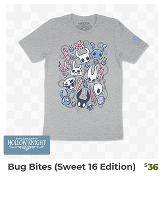 Bug Bites (Sweet 16 Edition) Shirt is back in stock at Fangamer.com
