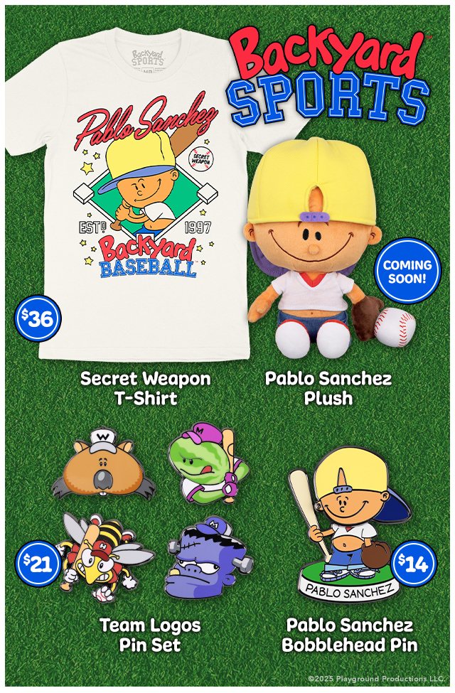 New Backyard Sports merch is available at Fangamer.com