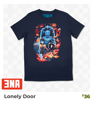 Lonely Door t-shirt is back in stock at Fangamer.com