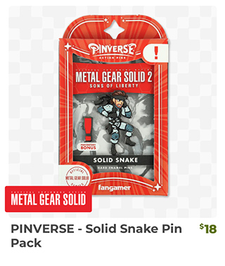 Solid Snake Pin Pack is back in stock at Fangamer.com