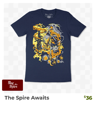 The Spire Awaits T-shirt is back in stock at Fangamer.com