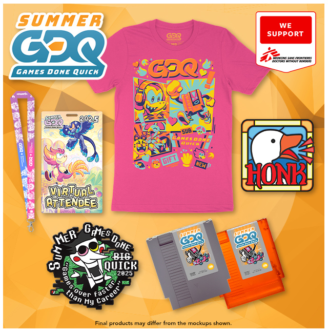 New SGDQ merch available at Fangamer.com