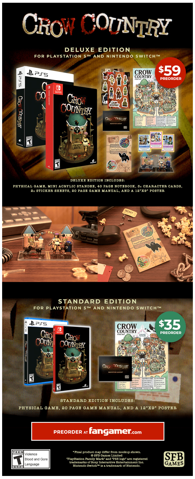 New Crow Country Physical Editions available at Fangamer.com