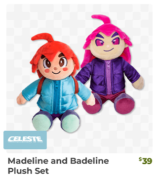 Madeline & Badeline Plush Set is back in stock at Fangamer.com