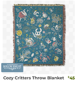 Cozy Critters Throw Blanket is back in stock at Fangamer.com