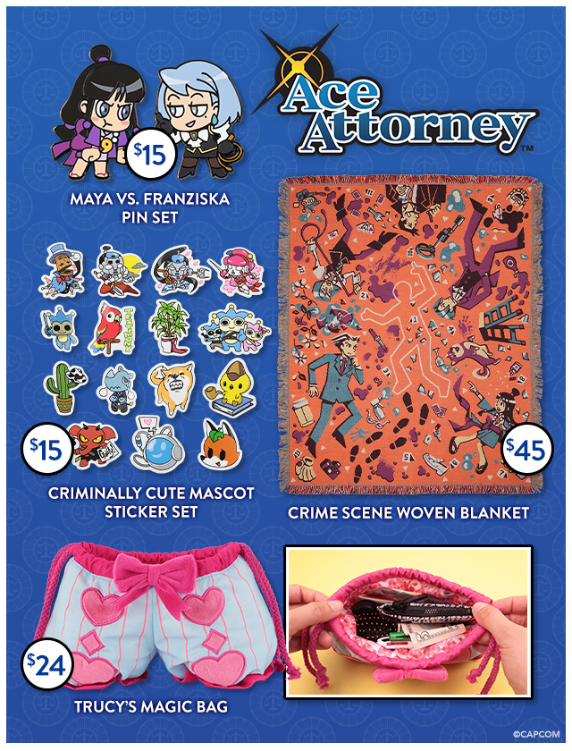 New Ace Attorney merch is available at Fangamer.com