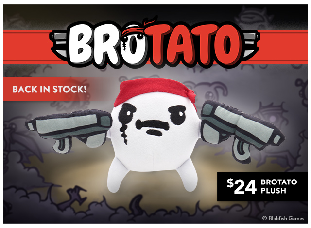 Brotato Plush is back in stock at Fangamer.com