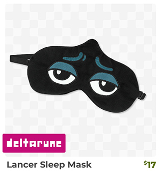 Lancer Sleep Mask is back in stock at Fangamer.com