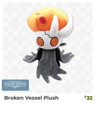 Broken Vessel Plush is back in stock at Fangamer.com