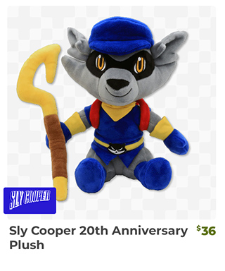 Sly Cooper 20th Anniversary Plush is back in stock at Fangamer.com