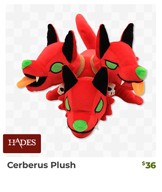 Cerberus Plush is back in stock at Fangamer.com