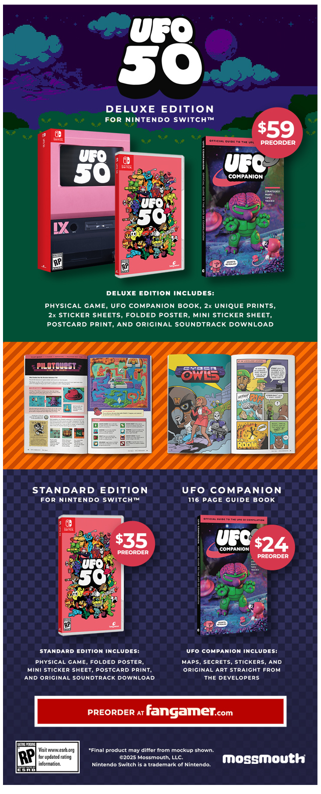 New UFO 50 Preorders are available for preorder at Fangamer.com
