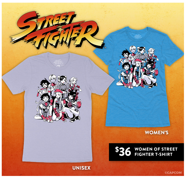 New Street Fighter shirt is available at Fangamer.com
