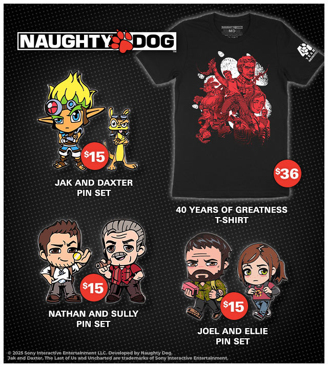 New Naughty Dog merch is available at Fangamer.com