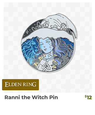 Ranni the Witch Pin is back in stock at Fangamer.com