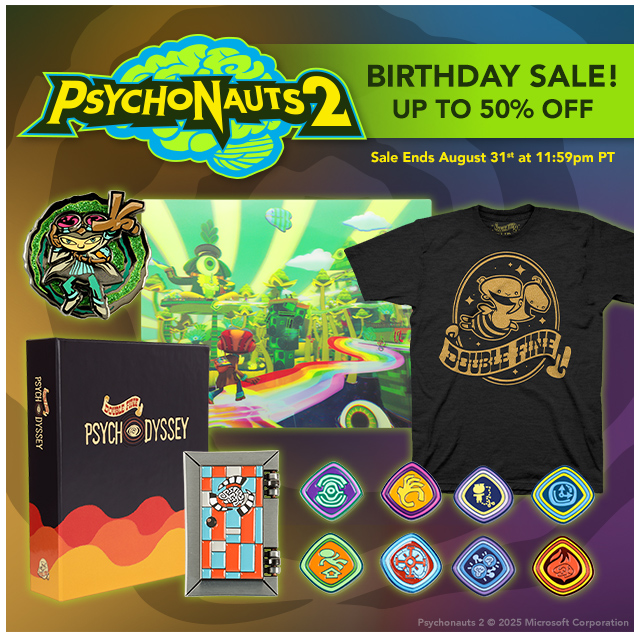 Psychonauts merch now on sale at Fangamer.com