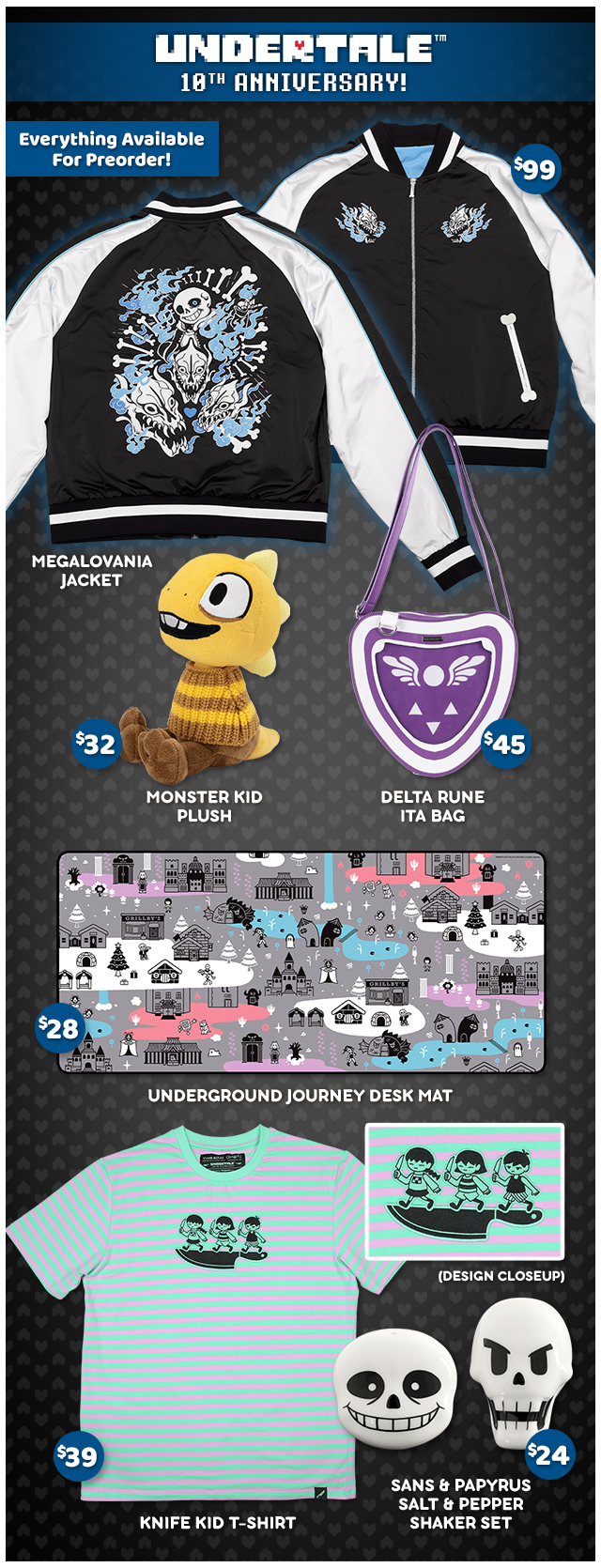 New UNDERTALE merch is available for preorder at Fangamer.com
