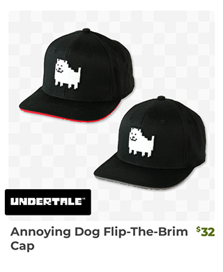 Annoying Dog Flip-The-Brim Cap is back in stock at Fangamer.com