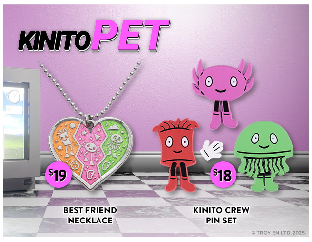 New KinitoPET merch is available at Fangamer.com