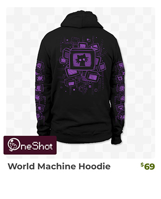 OneShot World Machine Hoodie is back in stock at Fangamer.com