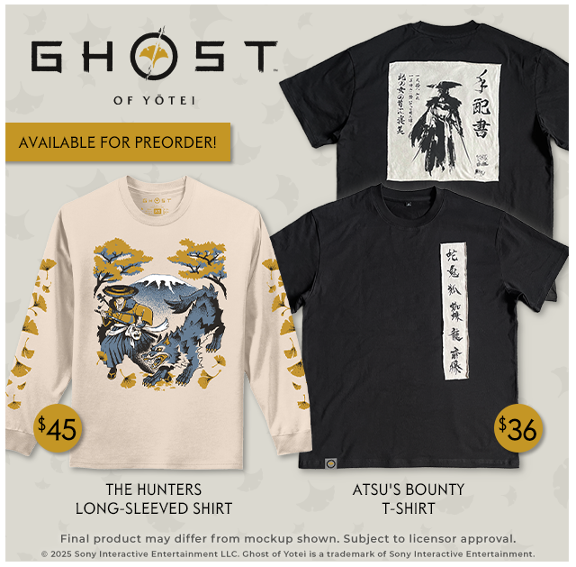 New Ghost of Yotei merch is available at Fangamer.com