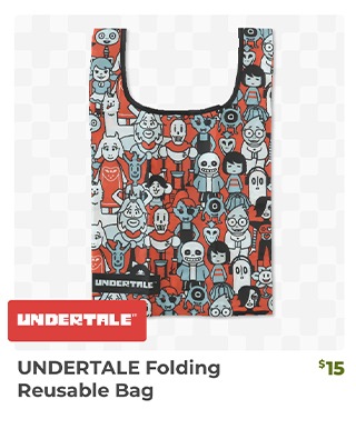 UNDERTALE Folding Reusable Bag is back in stock at Fangamer.com