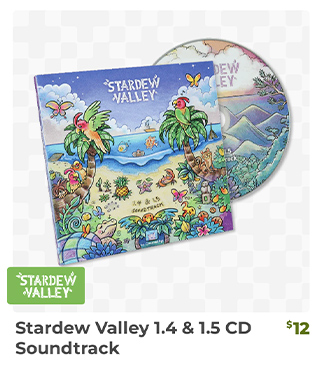 Stardew Valley 1.4 & 1.5 CD Soundtrack is back in stock at Fangamer.com