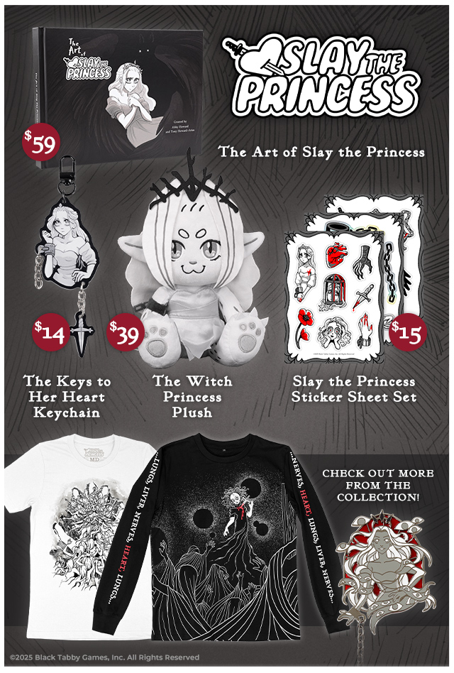 New Slay the Princess merch is available at Fangamer.com