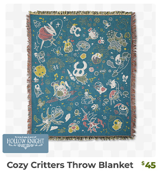 Cozy Critters Throw Blanket is back in stock at Fangamer.com