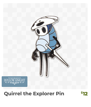 Quirrel the Explorer is back in stock at Fangamer.com