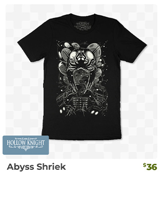 Abyss Shriek t-shirt is back in stock at Fangamer.com