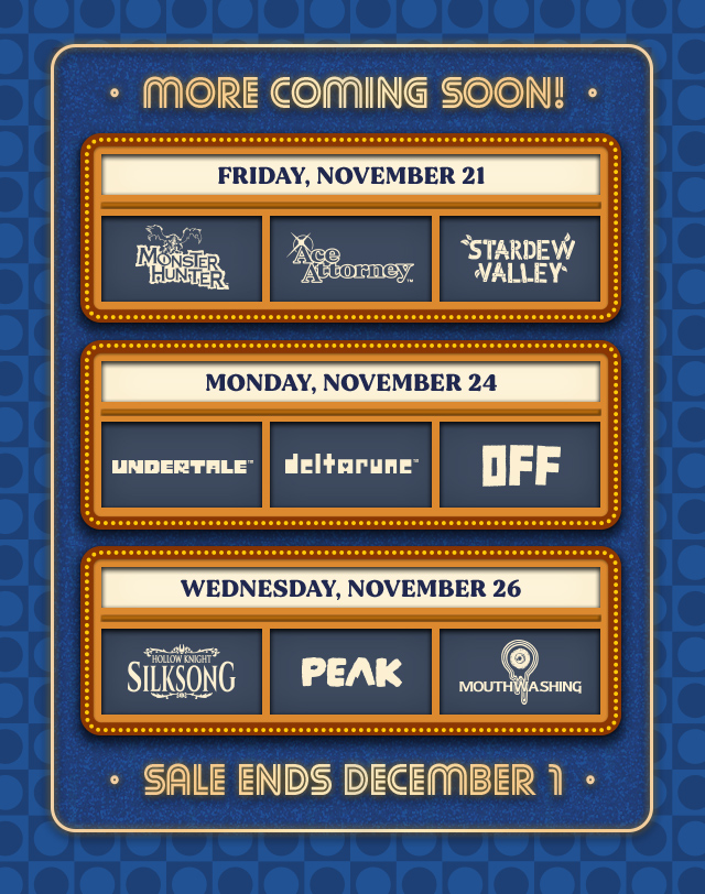 More new merch coming Friday Nov 21st, Black Friday Sale ends December 1st at Fangamer.com