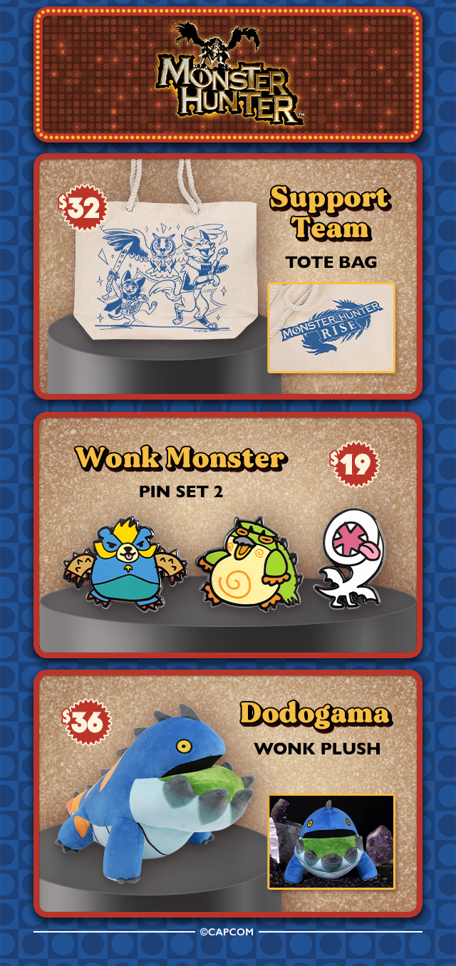 New Monster Hunter merch is available at fangamer.com