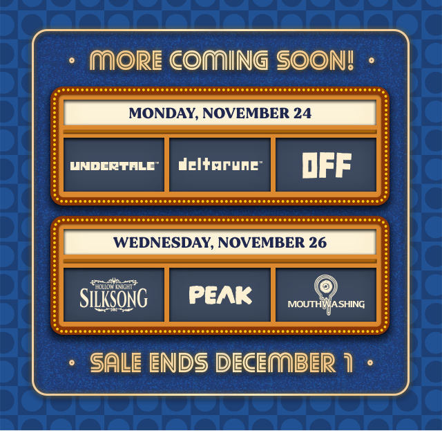 More new merch coming Monday Nov 24th, Black Friday Sale ends December 1st at Fangamer.com