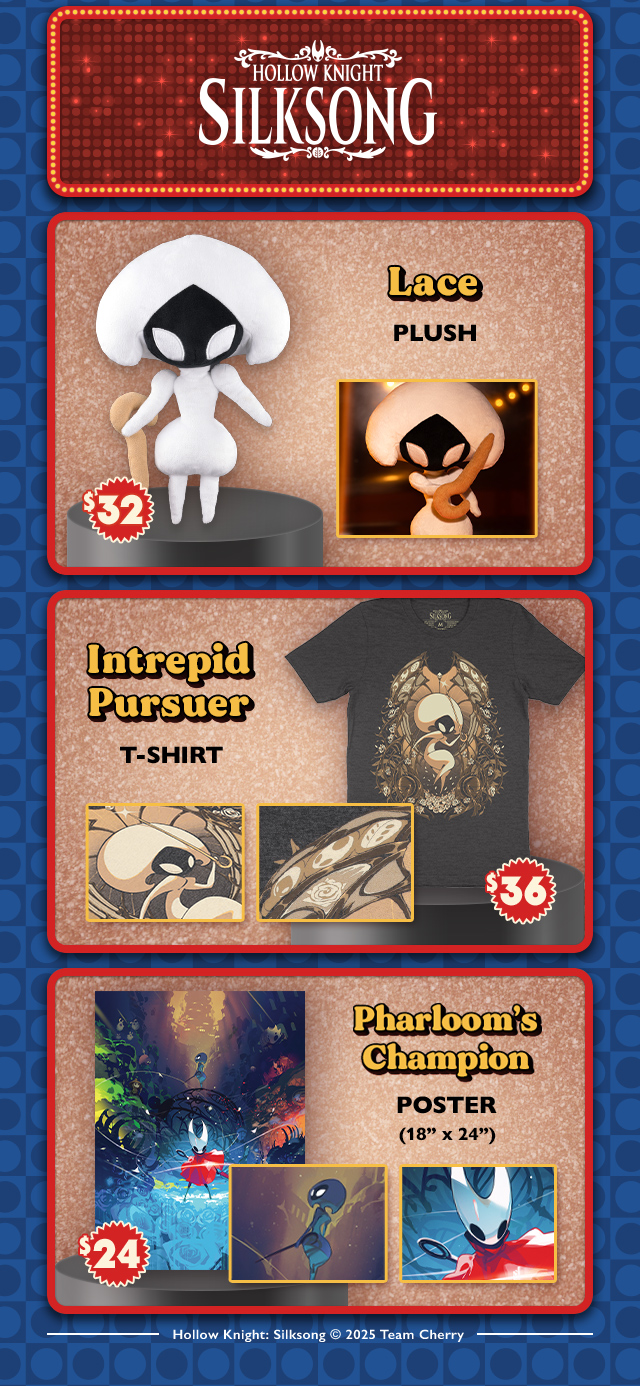 New Silksong merch is available at fangamer.com