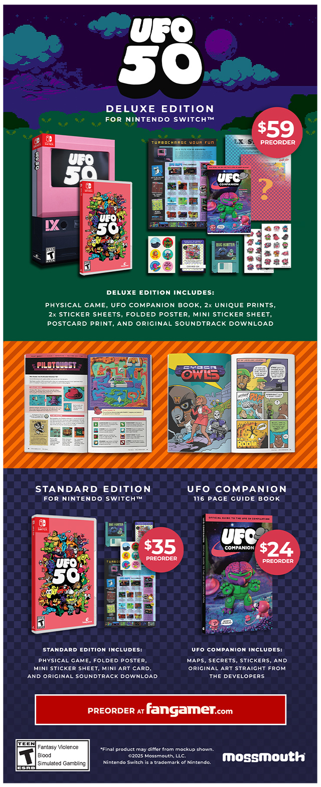 UFO 50 Deluxe Edition for Fangamer.com