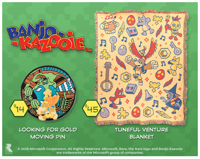 New Banjo-Kazooie merch available at fangamer.com