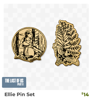 The Last of Us Part II, Ellie Pin Set is back in stock at fangamer.com