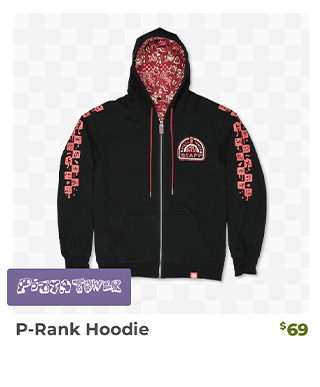 P-Rank Hoodie is back in stock at fangamer.com