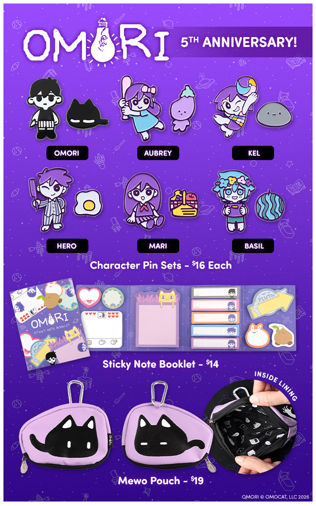 New OMORI merch available at fangamer.com