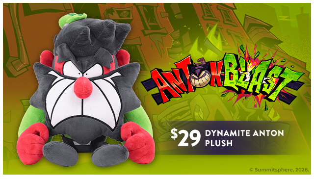 New Dynamite Anton Plush available at fangamer.com