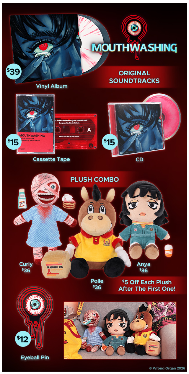 New MOUTHWASHING merch available at fangamer.com