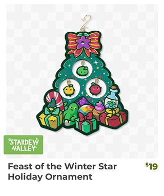 Feast of the Winter Star Holiday Ornament is back in stock at fangamer.com