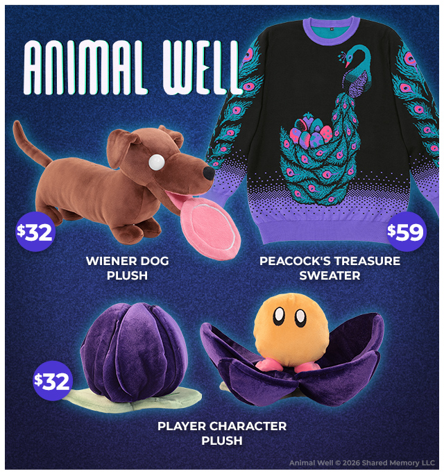 New Animal Well merch available at fangamer.com