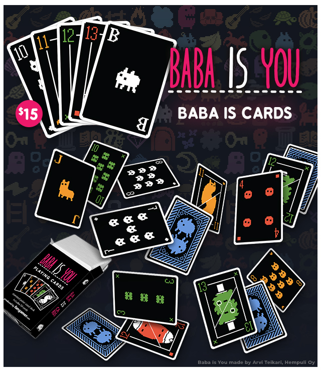 New Baba Is You cards available at fangamer.com