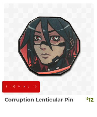 Lenticular Elster Corruption Pin is back in stock at fangamer.com