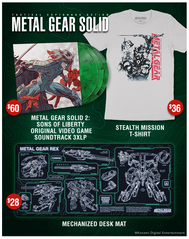 New METAL GEAR SOLID merch available at fangamer.com