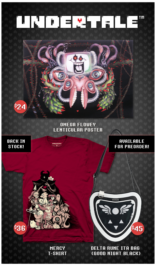 New UNDERTALE merch available at fangamer.com