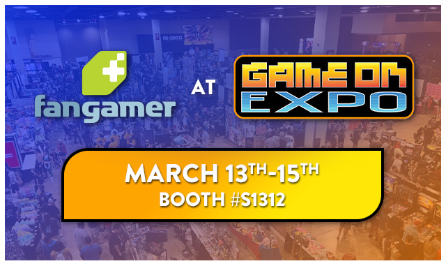 Fangamer at Game On Expo March 13th-15th, Booth #S1312